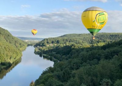 Heißluftballon Fahrt über die Saarschleife