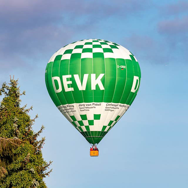 Der DEVK Heißluftballon im Saarland