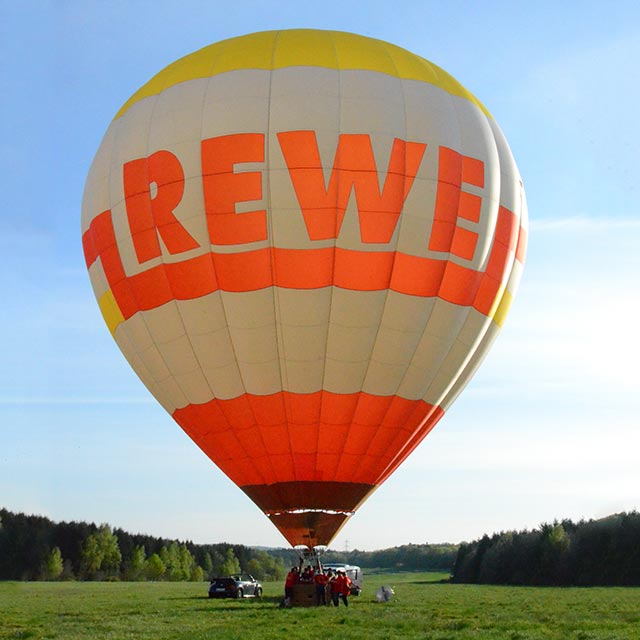 REWE Heißluftballon im Saarland